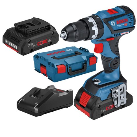 Smūginis suktuvas-gręžtuvas Bosch GSB 18V-60C ProCORE; 18 V; 2x4,0 Ah akum.