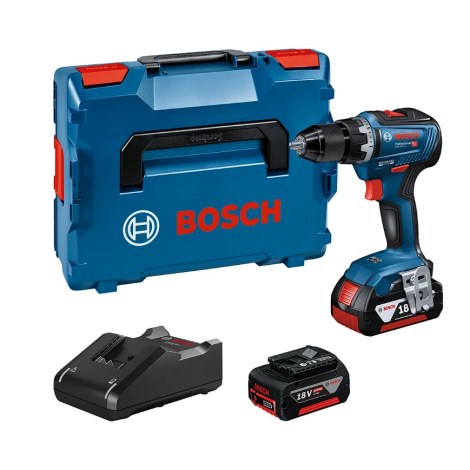 Akumuliatorinis suktuvas-gręžtuvas Bosch GSR 18V-55; 18 V; 2x5,0 Ah akum.