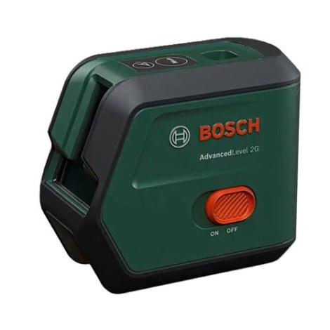 Kryžminis lazerinis nivelyras Bosch AdvancedLevel 2G - Basic; 3,6 V; 1x2,0 Ah akum.