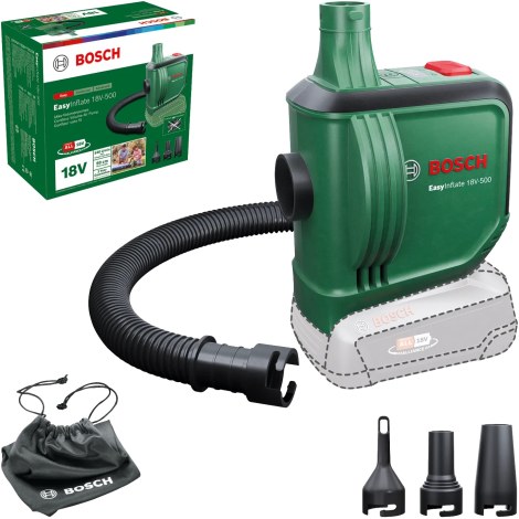 Akumuliatorinė oro pompa Bosch EasyInflate 18V-500; 18 V (be akumuliatoriaus ir pakrovėjo)