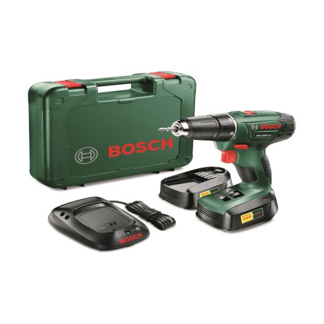 Suktuvas-gręžtuvas Bosch PSR 1800 Li-2; 18 V; 2x1,5 Ah akum.