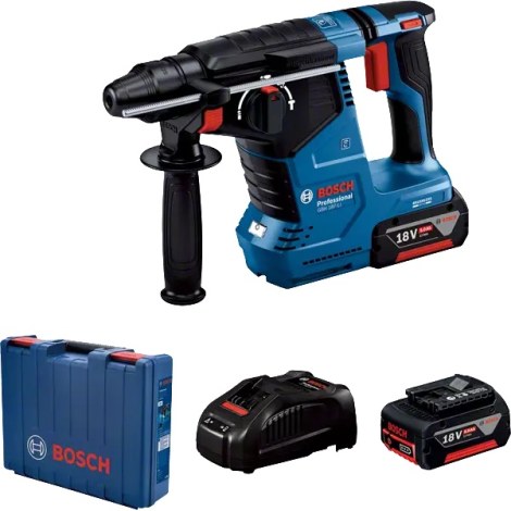 Perforatorius Bosch GBH 187-LI; 18 V; 2,4 J; SDS-plus; 2x5,0 Ah akum.