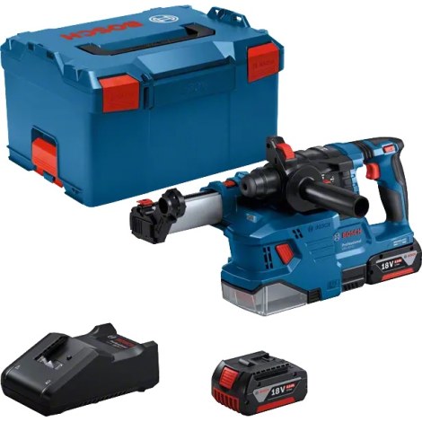 Perforatorius Bosch GBH 18V-22; 18 V; 1,9 J; SDS-plus; 2x4,0 Ah akum. + dulkių nusiurbimo sistema