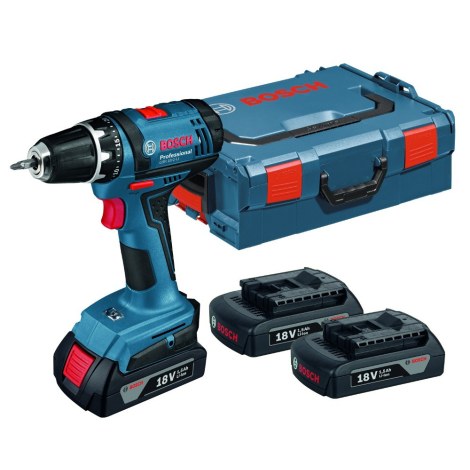 Suktuvas-gręžtuvas Bosch GSR 18-2-Li; 18 V; 3x1,5 Ah akum.