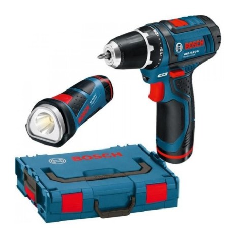 Akumuliatorinis suktuvas Bosch GSR 10,8-2-Li; 10,8 V; 2x2,0 Ah akum.