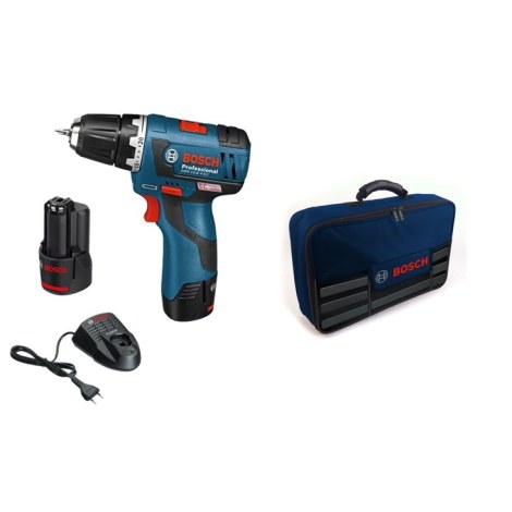 Suktuvas-gręžtuvas Bosch GSR 10,8 V-EC; 10,8 V; 2x2,0 Ah akum.