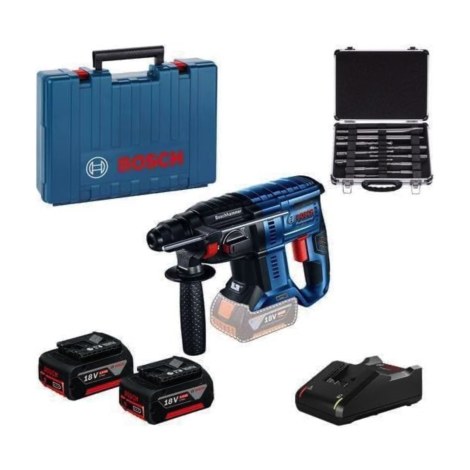 Perforatorius Bosch GBH 180-LI; 2,0 J; SDS-Plus; 18 V; 2x4,0 Ah akum.