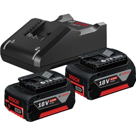 Priedų rinkinys Bosch GBA; 18 V; 2x4,0 Ah + pakrovėjas GAL 18V-40