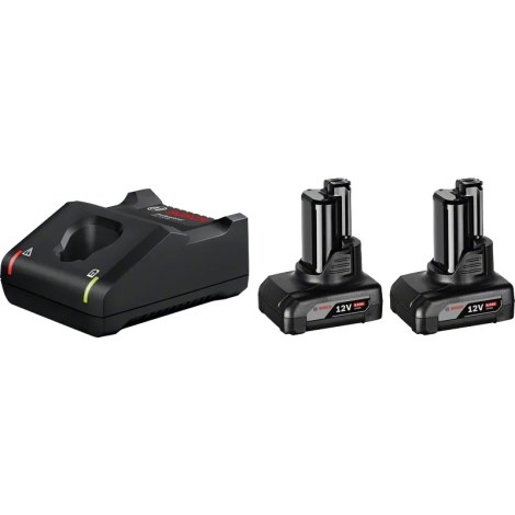 Priedų rinkinys Bosch GBA; 12 V; 2x6,0 Ah + pakrovėjas GAL 12V-40
