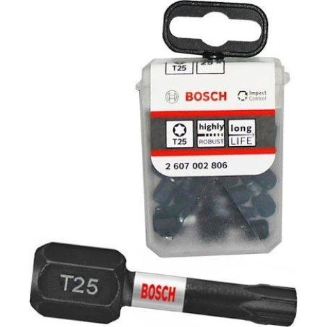 Sukimo antgalis Bosch Impact Control; T25; 25 mm; 25 vnt.
