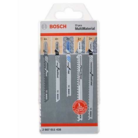 Pjūklel. kompl. Bosch MultiMaterial; 15 vnt.