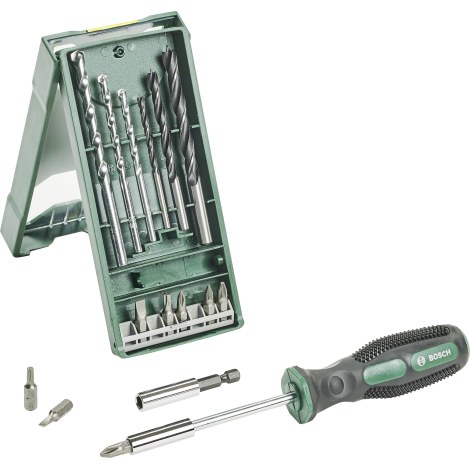 Grąžtų ir sukimo antgalių rinkinys Bosch 2607017654; 16 vnt.