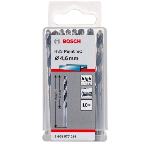 Grąžtas metalui Bosch 2608577214; 4,6x80 mm; 10 vnt.
