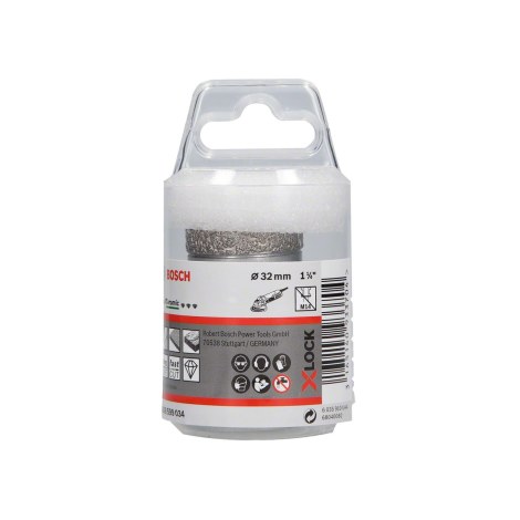 Deimantinė gręžimo karūna sausam pjovimui Bosch X-LOCK Ceramic Dry Speed; 32x35 mm 