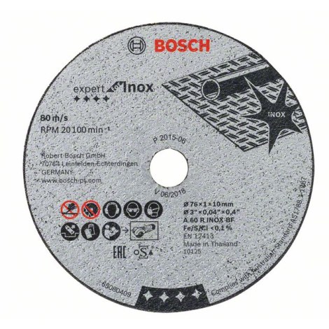 Abrazyvinis pjovimo diskas Bosch 2608601520; 76x1 mm; 5 vnt.