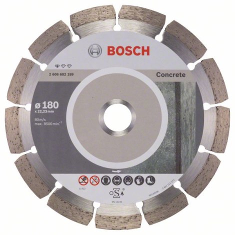 Deimantinis pjovimo diskas Bosch PROFESSIONAL FOR CONCRETE; 180 mm 