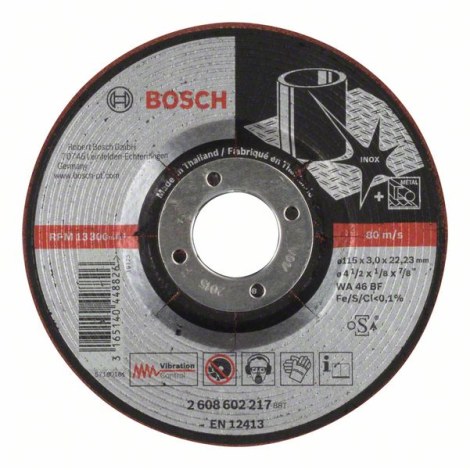 Šlifavimo diskas Bosch WA 46 BF; 115x3 mm 
