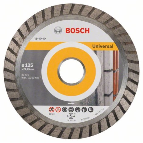 Deimantinis pjovimo diskas Bosch PROFESSIONAL FOR UNIVERSAL TURBO; 125 mm 