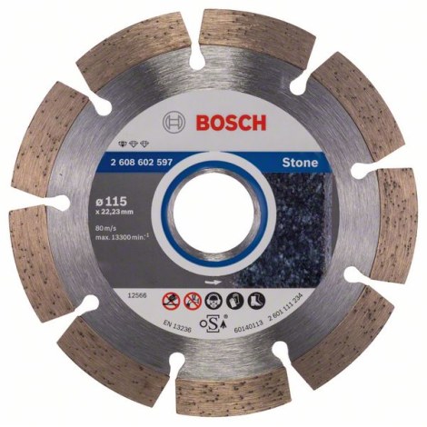 Deimantinis pjovimo diskas Bosch PROFESSIONAL FOR STONE; 115 mm 