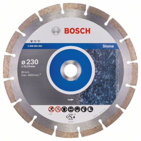 Deimantinis pjovimo diskas Bosch PROFESSIONAL FOR STONE; 230 mm 