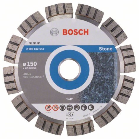 Deimantinis pjovimo diskas Bosch BEST FOR STONE; 150 mm 