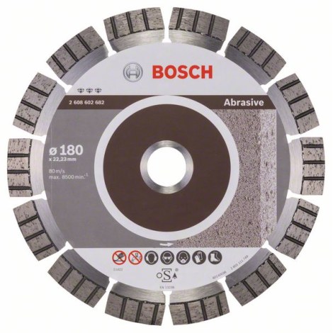Deimantinis pjovimo diskas Bosch BEST FOR ABRASIVE; 180 mm 