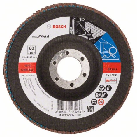 Vėduoklinis šlifavimo diskas Bosch Best for Metal; 125 mm 