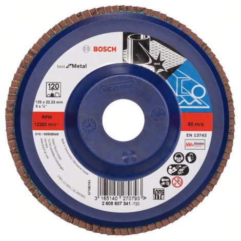 Vėduoklinis šlifavimo diskas Bosch Best for Metal; 125 mm 