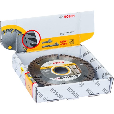 Deimantinis pjovimo diskas Bosch Standard for Universal; 115x22,23 mm; 10 vnt.