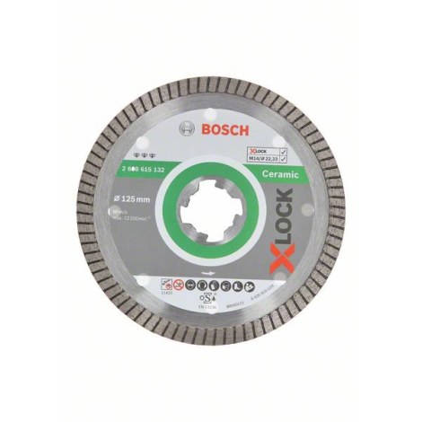 Deimantinis pjovimo diskas Bosch X-LOCK Best for Ceramic Extra Clean Turbo; 125 mm
