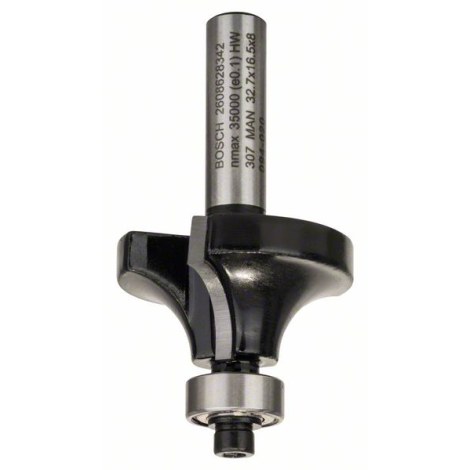 Apvalinimo freza Bosch 10/16,5/57 mm su guoliu