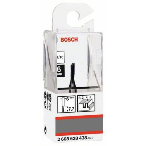 Tiesi pirštinė freza Bosch 2608628438; 6/3,2/7,7/51 mm