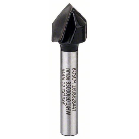 V formos griovelių freza Bosch 2608628447; 6/12,7/12,7/45 mm