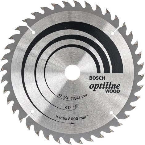 Pjovimo diskas Bosch 2608640853; 184x20 mm; Z40