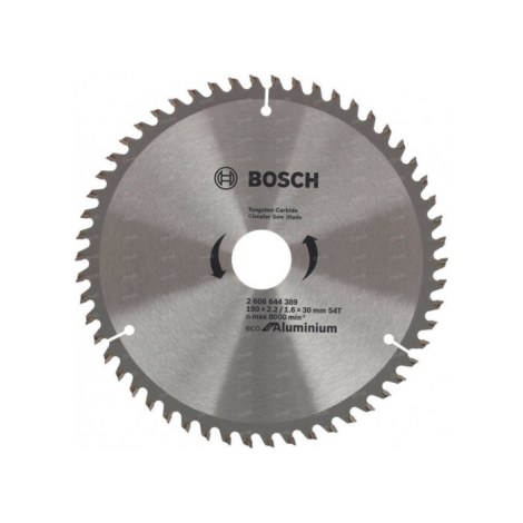 Pjovimo diskas Bosch Eco for Aluminium 2608644389; 190x30 mm; Z54