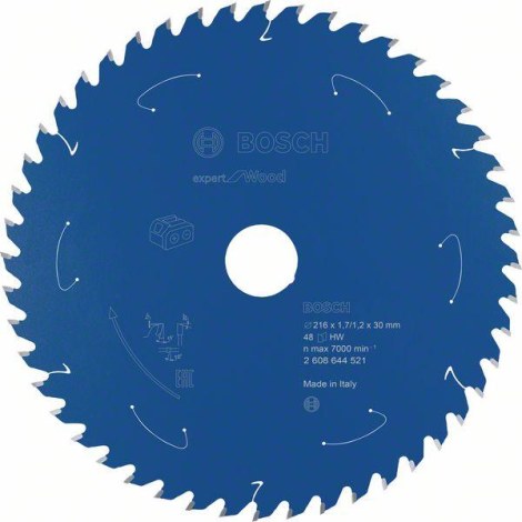 Pjovimo diskas Bosch Expert for Wood 2608644521; 216x30 mm; Z48