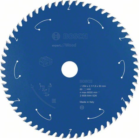 Pjovimo diskas Bosch Expert for Wood 2608644526; 254x30 mm; Z60
