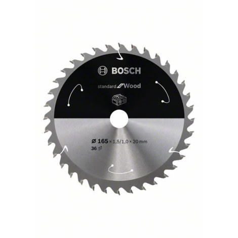 Pjovimo diskas medienai Bosch Standard for Wood 2608837686; 165 mm 