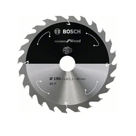 Pjovimo diskas medienai Bosch Standard for Wood 2608837708; 190x30 mm; Z24
