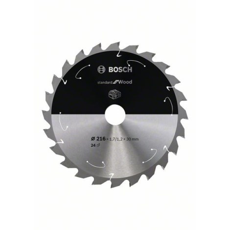 Pjovimo diskas medienai Bosch Standard for Wood 2608837721; 216 mm 