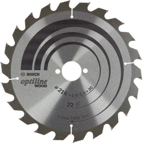 Pjovimo diskas Bosch 2608838410; 216x30 mm; Z22