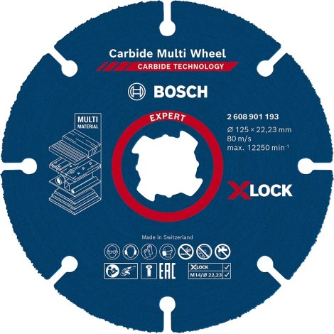 Pjovimo diskas Bosch 2608901195; 125x22,23 mm; 10 vnt.