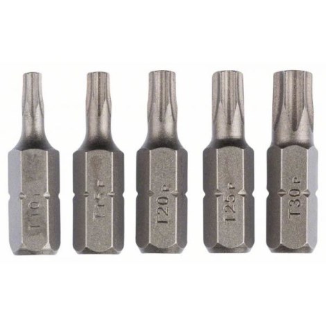 Sukimo antgalių komplektas Bosch Extra Hard; T10/T15/T20/T25/T30; 5 vnt.