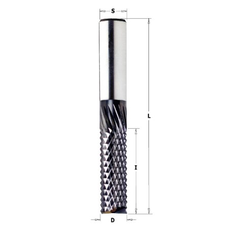 Tiesi pirštinė freza CMT 151.127.38E; S=12,7 mm; D=12,7 mm 