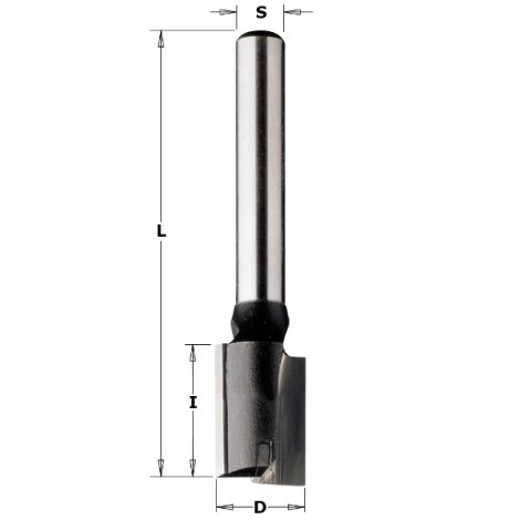Tiesi pirštinė freza CMT; S=8 mm; D=24 mm 