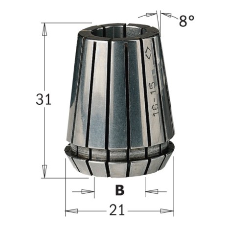 Įvorė CMT ER20 184.060.20; 6 mm 