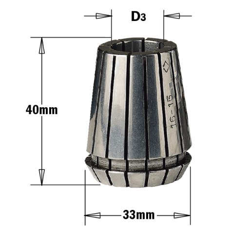 Įvorė CMT ER32 184.065.00; 6,35 mm 