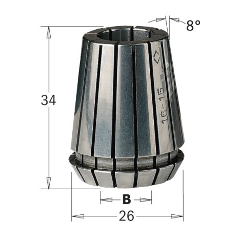 Įvorė CMT ER25 184.100.25; 10 mm 