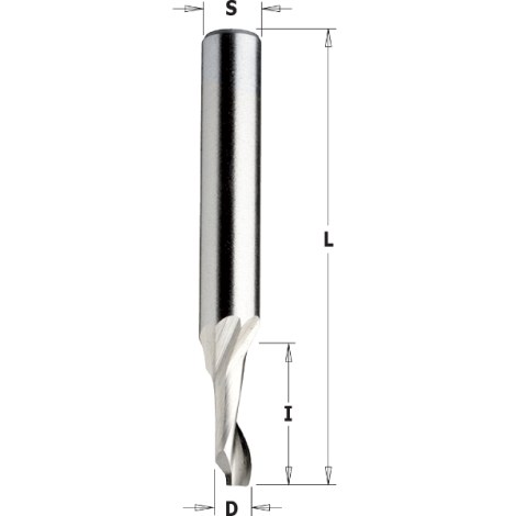 Ištisinio kietlydinio spiralinė griovelių freza grubiam-tiksliam apdirbimui CMT; S=8 mm; D=3 mm 