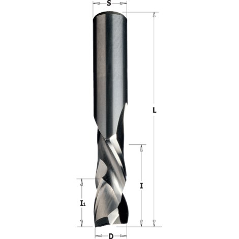 Tiesi pirštinė freza CMT 190.508.11; 12,7/41,3 mm 